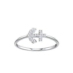 Wholesale Sterling Silver Anchor Ring - JD23019