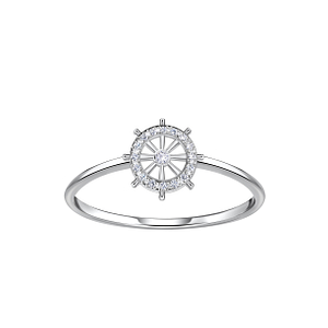 Wholesale Sterling Silver Ship Wheel Ring - JD23030