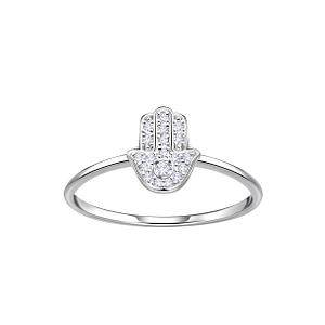 Wholesale Sterling Silver Hamsa Ring - JD23043