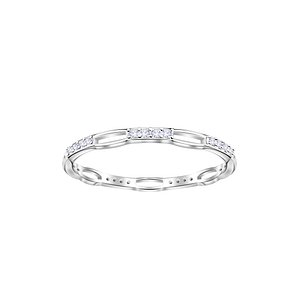 Wholesale Sterling Silver Patterned Ring - JD23384