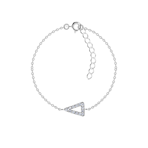 Wholesale Sterling Silver Triangle Outline Bracelet - JD23871 Wholesale Sterling Silver Triangle Outline Bracelet - JD23871