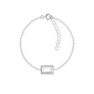 Wholesale Sterling Silver Rectangle Bracelet - JD23875