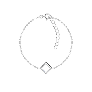 Wholesale Sterling Silver Square Bracelet - JD23880 Wholesale Sterling Silver Square Bracelet - JD23880