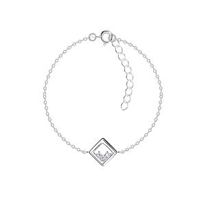 Wholesale Sterling Silver Square Bracelet - JD23883 Wholesale Sterling Silver Square Bracelet - JD23883