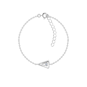 Wholesale Sterling Silver Triangle Bracelet - JD24142