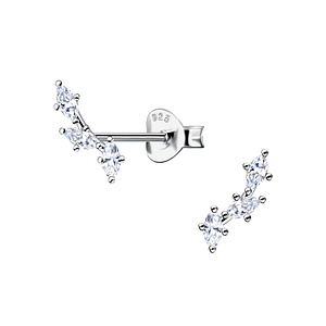 Wholesale Sterling Silver Geometric Ear Studs - JD24198