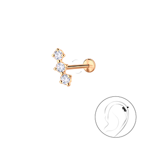 Wholesale Sterling Silver Geometric with Titanium Labret - JD23979