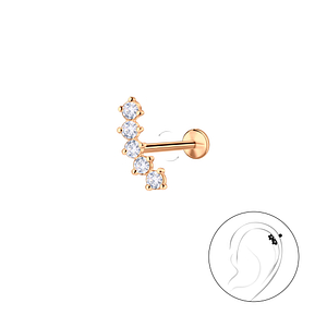 Wholesale Sterling Silver Geometric with Titanium Labret - JD23997