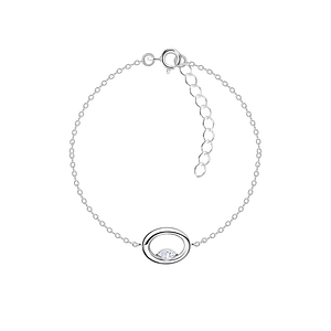 Wholesale Sterling Silver Oval Bracelet - JD24139