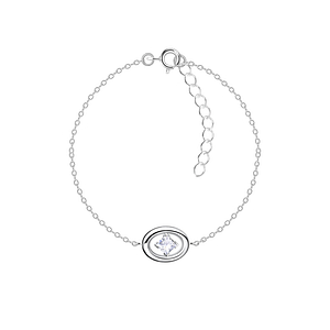 Wholesale Sterling Silver Oval Bracelet - JD24140