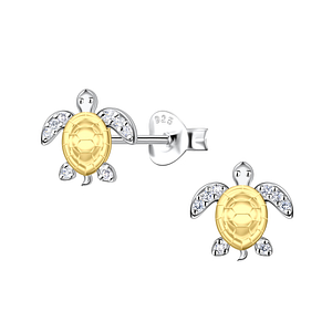 Wholesale Sterling Silver Turtle Ear Studs - JD24362
