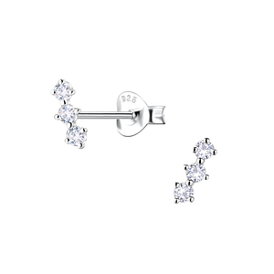 Wholesale Sterling Silver Geometric Ear Studs  - JD24487