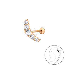 Wholesale Sterling Silver Geometric with Titanium Labret - JD23991