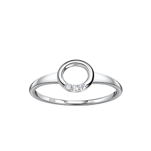 Wholesale Sterling Silver Circle Ring - JD24093 Wholesale Sterling Silver Circle Ring - JD24093