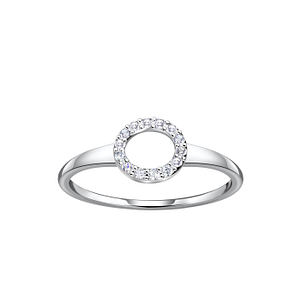 Wholesale Sterling Silver Circle Ring - JD24094 Wholesale Sterling Silver Circle Ring - JD24094