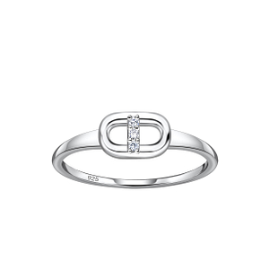 Wholesale Sterling Silver Oval Ring - JD24110 Wholesale Sterling Silver Oval Ring - JD24110