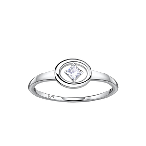 Wholesale Sterling Silver Oval Ring - JD24123
