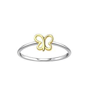 Wholesale Sterling Silver Butterfly Ring - JD24522
