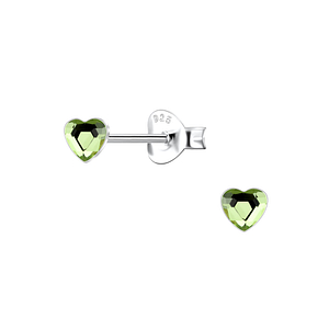 Wholesale 3mm Heart Sterling Silver Ear Studs - JD24728