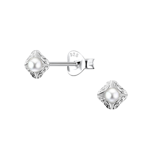 Wholesale Sterling Silver Geometric Ear Studs - JD23301