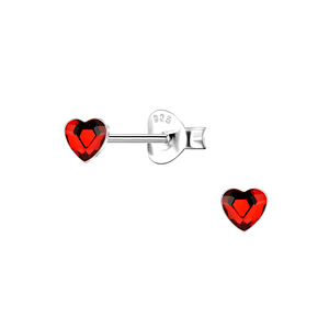 Wholesale 3mm Heart Sterling Silver Ear Studs - JD24728