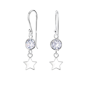 Wholesale Sterling Silver Star Earrings - JD23957