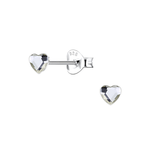 Wholesale 3mm Heart Sterling Silver Ear Studs - JD24728