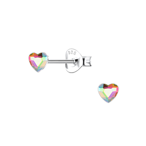 Wholesale 3mm Heart Sterling Silver Ear Studs - JD24728