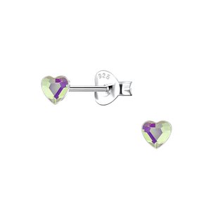 Wholesale 3mm Heart Sterling Silver Ear Studs - JD24728