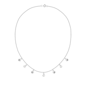 Wholesale Sterling Silver Shell Necklace with 4mm Freshwater Pearl - JD25142