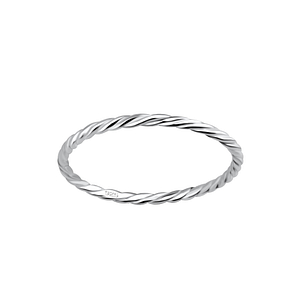 Wholesale Sterling Silver Twisted Ring - JD18092