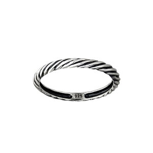 Wholesale Sterling Silver Twisted Ring - JD26094 Wholesale Sterling Silver Twisted Ring - JD26094