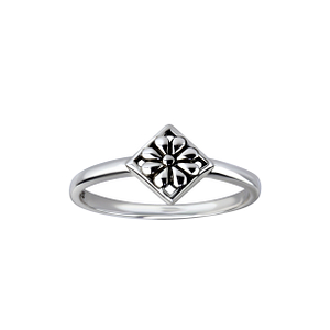 Wholesale Sterling Silver Flower Ring - JD26138 Wholesale Sterling Silver Flower Ring - JD26138