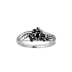 Wholesale Sterling Silver Flower Ring - JD26149 Wholesale Sterling Silver Flower Ring - JD26149