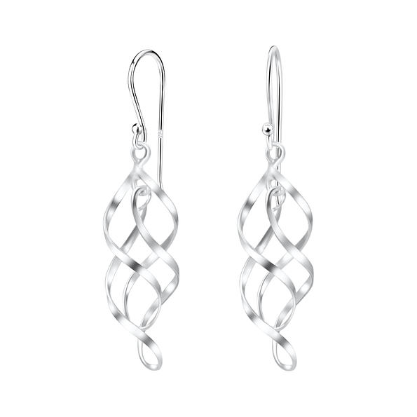 Wholesale Sterling Silver Spiral Earrings - JD1376