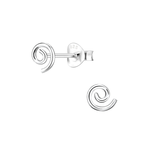 Wholesale Sterling Silver Swirl Ear Studs - JD1210