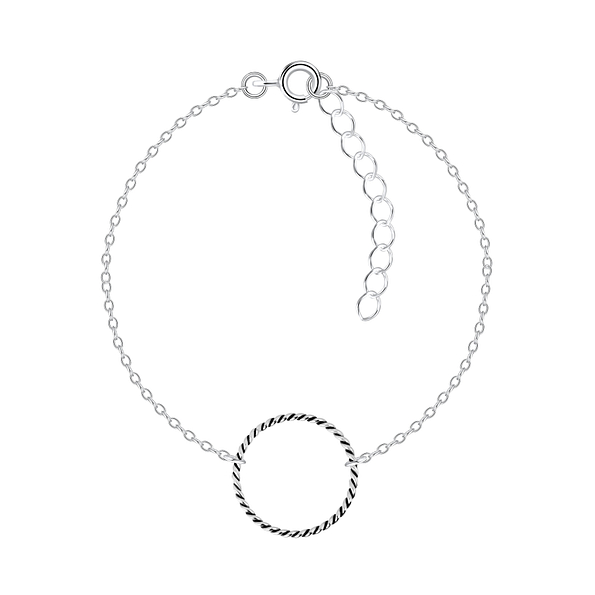 Wholesale Sterling Silver Circle Bracelet - JD1728