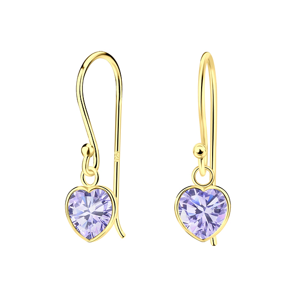 Wholesale 6mm Heart Cubic Zirconia Sterling Silver Earrings - JD2315