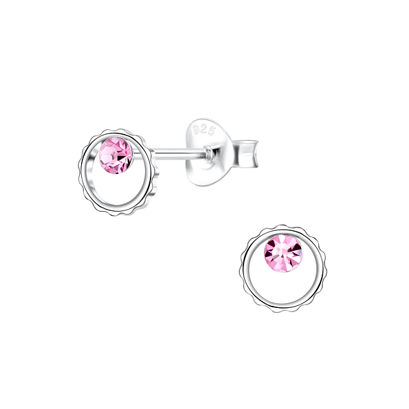 Wholesale Sterling Silver Circle Ear Studs - JD2115