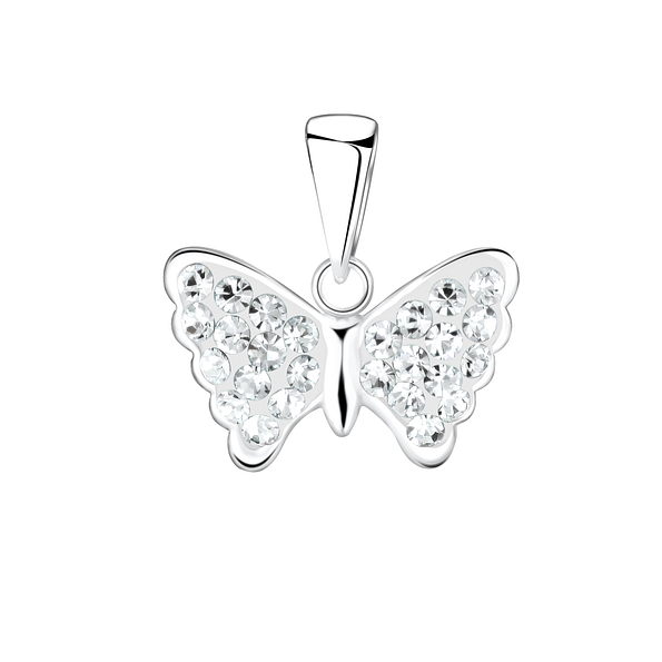 Wholesale Sterling Silver Butterfly Pendant - JD2196