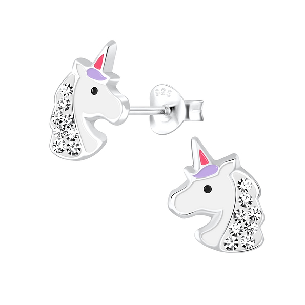 Wholesale Sterling Silver Unicorn Ear Studs - JD2495