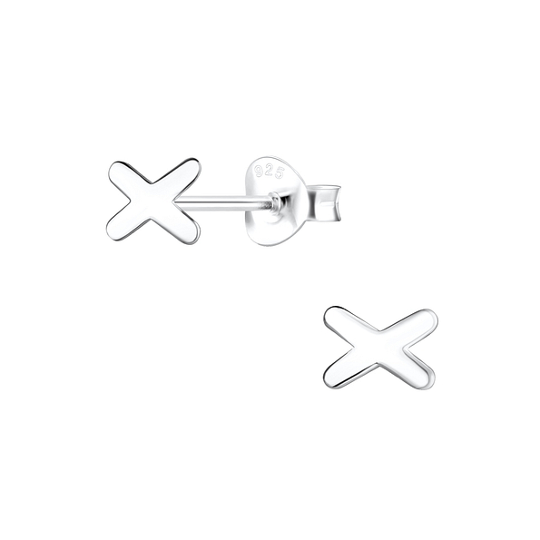 Wholesale Sterling Silver Cross Ear Studs - JD2881