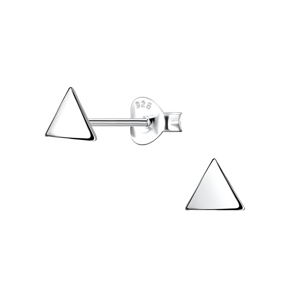 Wholesale Sterling Silver Triangle Ear Studs - JD2894