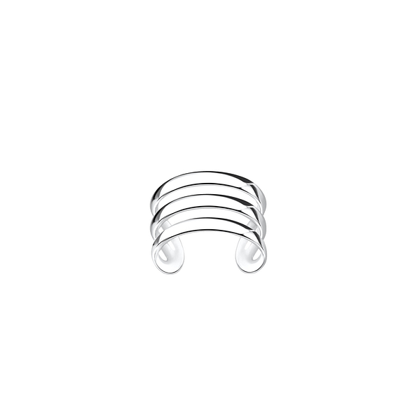 Wholesale Sterling Silver Triple Line Ear Cuff - JD3222