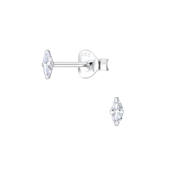 Wholesale 2x4mm Marquise Cubic Zirconia Ear Studs - JD3184