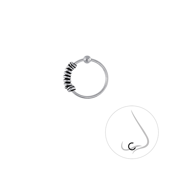 Wholesale Sterling Silver Bali Ball Closure Ring - JD3382