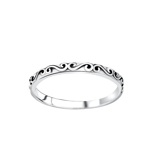 Wholesale Sterling Silver Patterned Ring - JD3653