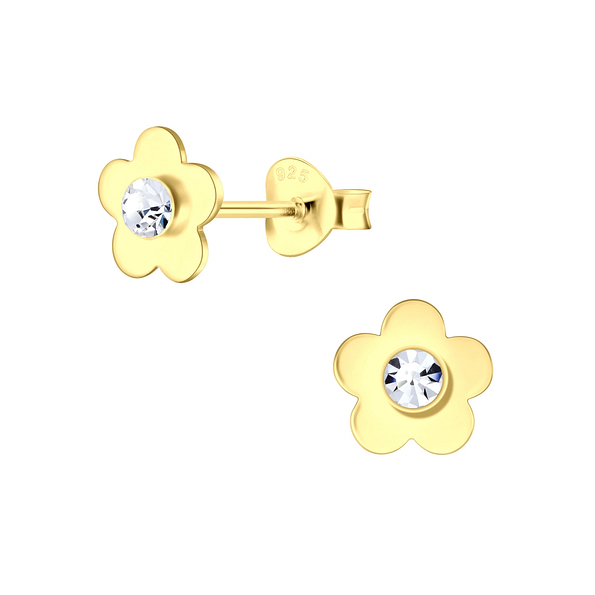 Wholesale Sterling Silver Flower Ear Studs - JD4148