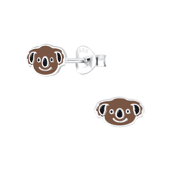 Wholesale Sterling Silver Koala Ear Studs - JD4211