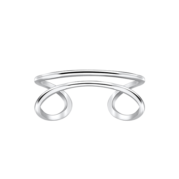 Wholesale Sterling Silver Double Line Ring - JD3933